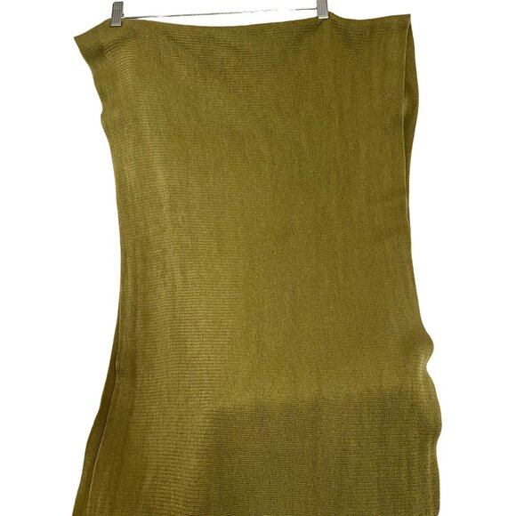 Olive Green Layers By Lizden Acrylic Fringe Wrap Scarf 90 x 24 - Picture 14 of 14